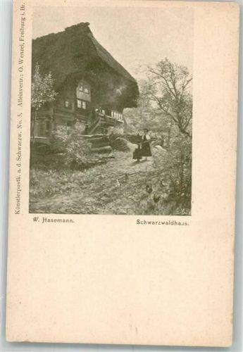 Schwarzwaldhaus Verlag O. Wenzel Nr. 5 Hasemann 1900