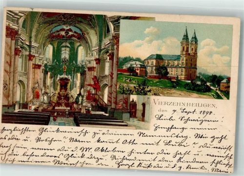 Staffelstein 1898 Kirche Vierzehnheiligen