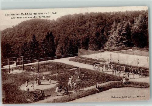 Les Halles Les Jeux sur une des Terrasses und Spielplatz AK Tennis 1925