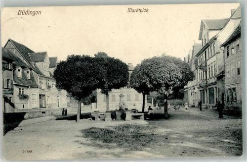 Büdingen 1909 Marktplatz