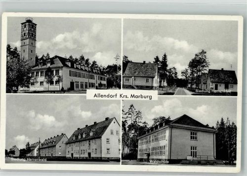 35260 W3570 Stadtallendorf Gebrauchsspuren Siedlung Herrenwald Waldschule