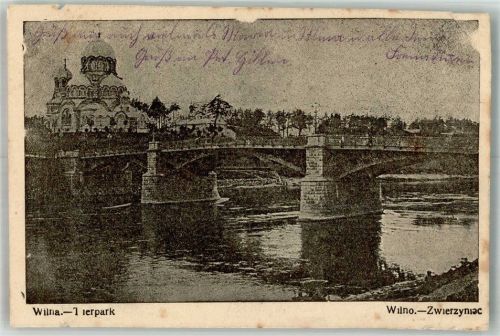 Wilna Russische Kirche Tierpark Feldpost WK I Nr. 166