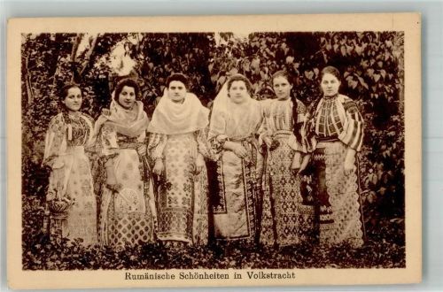1914 - 1918 Rümänische Frauenschönheiten in Volkstracht