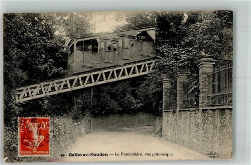 Meudon 1905 Bergbahn Briefmarke Bildseite