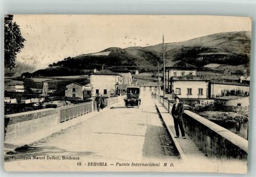 Hendaye 1925 Behobia Auto Puente Internacional Grenze
