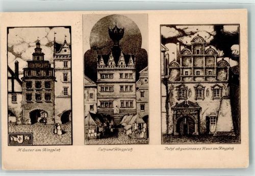 Litomerice 1928 Ringplatz Salzamt Jubiläumskarte Nr.4 700 Jahrfeier