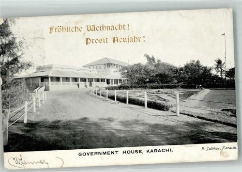 Karatschi 1910 Foto AK Government House