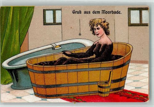 Nackte Frau in der Badewanne Erotik