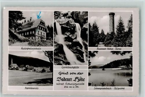 Sand Naturfreundehaus Badener Höhe ca 1960 AK Turm