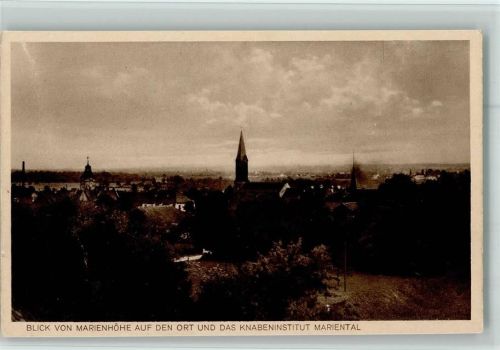 Simbach Blick von der Marienhöhe auf den Ort und Knabeninstitut Mariental