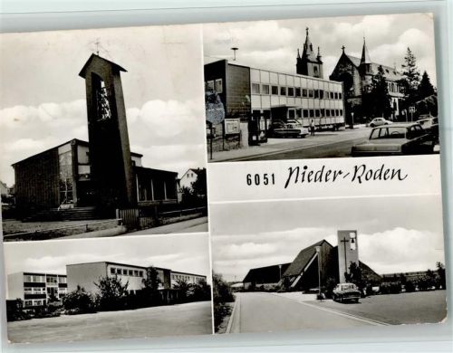 Nieder-Roden Ortsansichten Kirche 4-Bildaufnahme