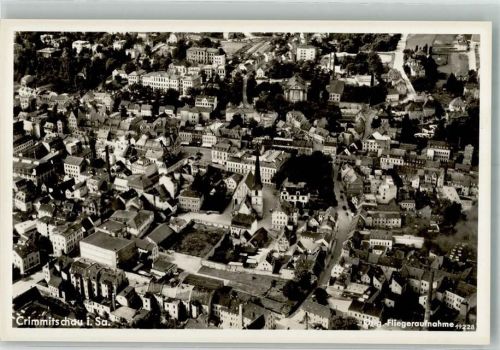 Crimmitschau Fliegeraufnahme Freigegeben d. R. L.M.