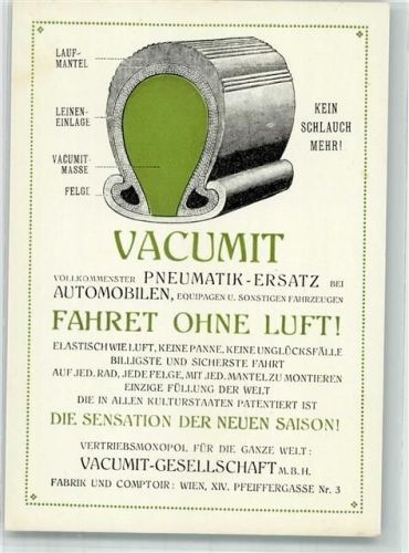 Wien Vacumit Pneumatik Ersatz Fabrik Informationskarte