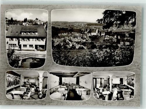 72213 W7272 Altensteig , Württ Foto AK Gasthaus Cafe Pension Bürgerstüble