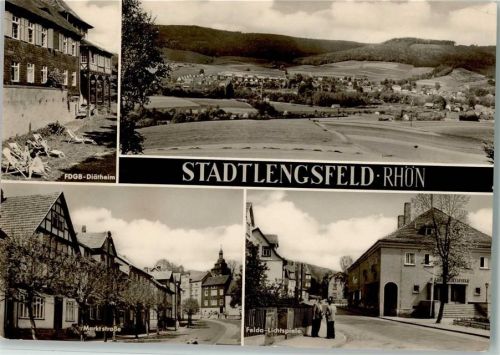 Stadtlengsfeld FDGB-Diätheim Gesamtansicht Marktstraße Felda-Lichtspiele 4-Bildaufnahme