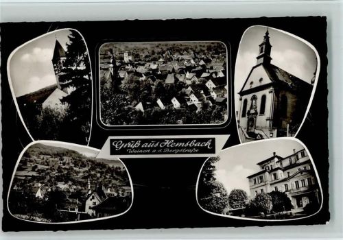 Hemsbach Gesamtansicht Kirche Ortsansichten Mehrfachaufnahme