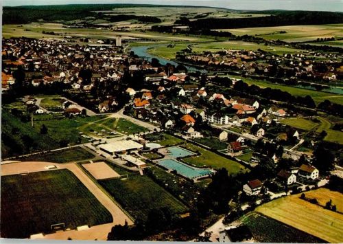Beverungen Luftaufnahme Gesamtansicht Schwimmbad