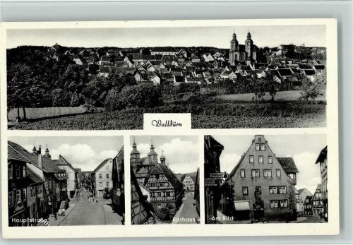 Walldürn Gesamtansicht Hauptstraße Rathaus Am Bild 4-Bildaufnahme