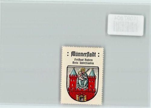Münnerstadt Vignette Wappen Kaffee Hag ca 1920-1940