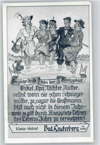 Bad Lauterberg Kneipkur - Wassertreten - 1954 AK