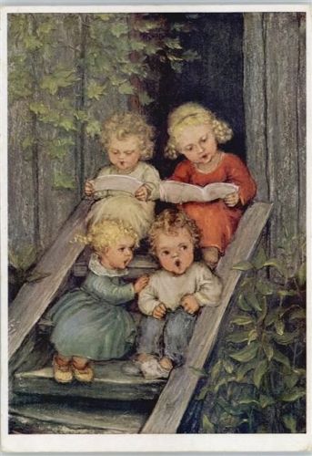 Kinder lesen Noten - Nr. 395 Wir sitzen so fröhlich beisammen