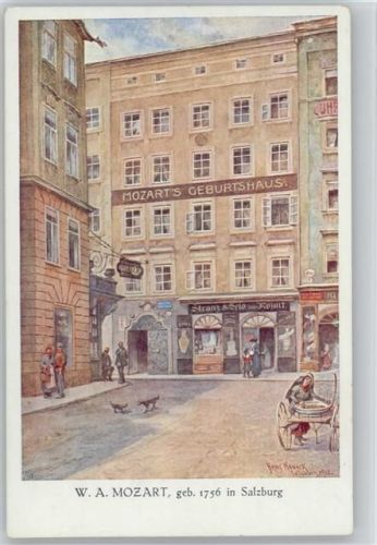Mozart Geburtshaus in Salzburg , sign Hans Nowack
