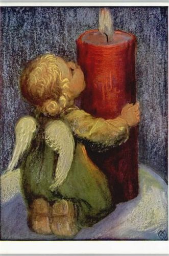 Nr. 375 Engel mit Kerze - Ein Freudenlicht - Weihnachten