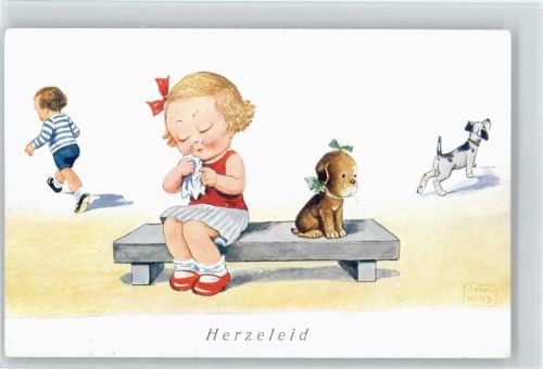 Herzeleid - Serie 8457-1 - Kinder -Hunde