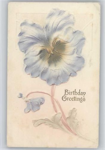 Relief-Druck - Birthday Greetings