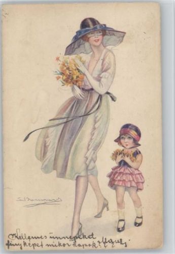 Hutmode - Glamour Frau mit Blumen