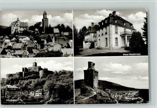 Kronberg Gesamtansicht Müttergenesungsheim Haus Waldfrieden Ortsansicht Königstein Ortsansicht Falkenstein 4-Bildaufnahme