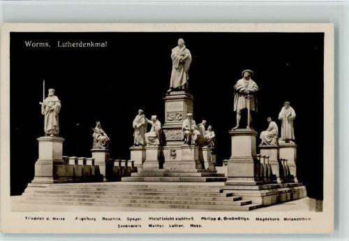 Worms Lutherdenkmal Foto Ak