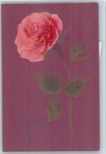 1908 Relief-Druck Bonne Fete - Rose