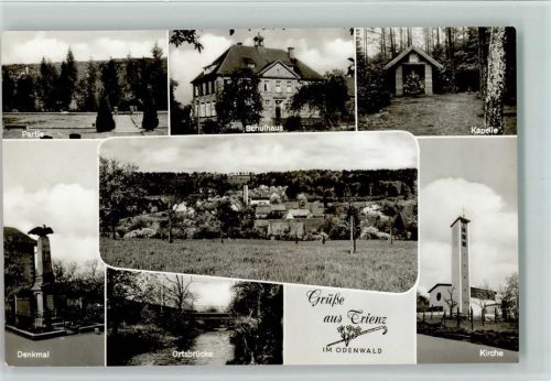 Trienz Ortsansichten Schulhaus Kapelle Denkmal Ortsbrücke Kirche Gesamtansicht Mehrfachaufnahme
