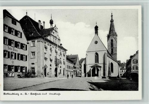 Rottenburg Rathaus und Domkirche Hotel Bären