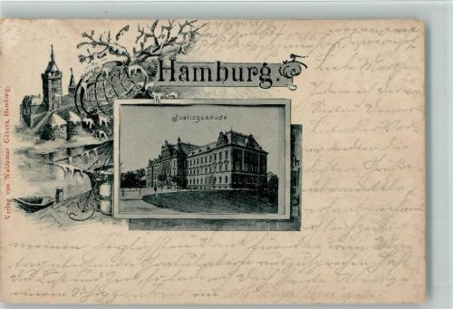 Hamburg Justizgebäude 1899 AK