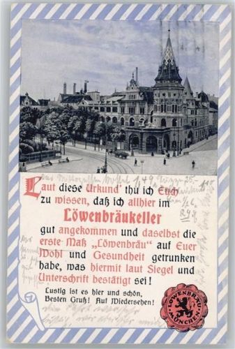 Urkunde - gut angekommen - 1928 AK