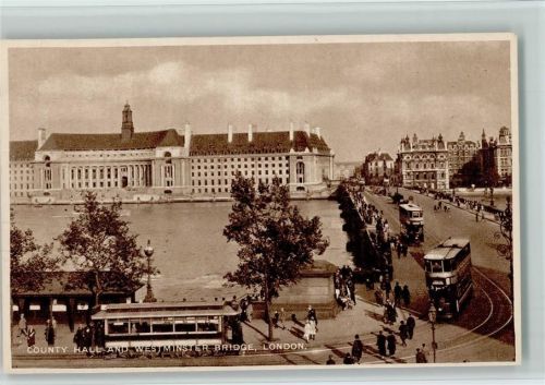 Westminster Bridge, Tramways ca 1936 AK