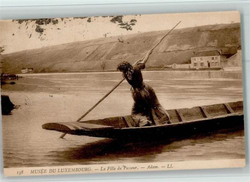 La fille du Passeur von Adam AK Frau im Ruderboot