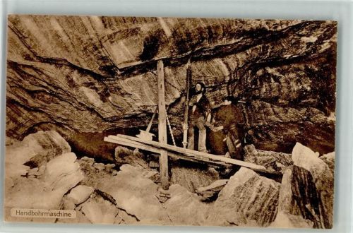 Staßfurt Bergbau - Handbohrmaschine , Berufe ca 1916 AK