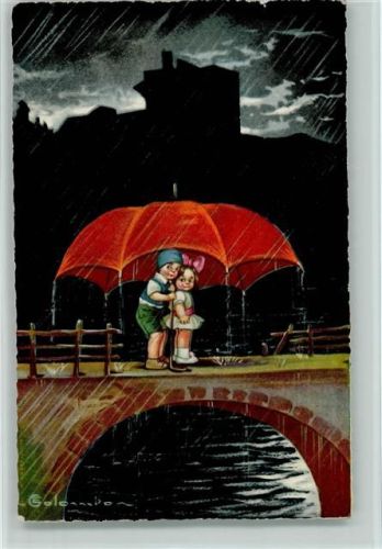 Serie 1743-3 - Kinderpoesie unter dem Regenschirm