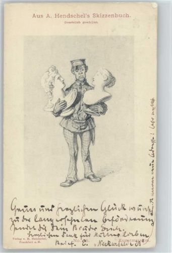 Skizzenbuch Nr. Kunstmission - Museumswächter - Berufe 1899 AK