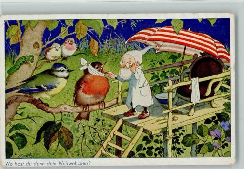 Serie 1456-2 Ein Vogel hat Zahnschmerzen, Zwerg als Zahnarzt