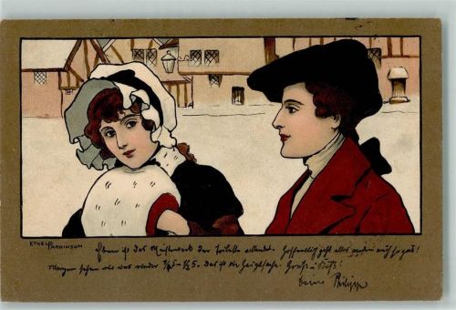 Hutmode - 1905 Muff litho M.M. Vienne Nr. 191 AK