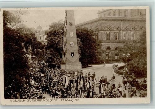 W3000 Hannover Ereignis 9. Deutsch. Sängerbundesfest 1924 AK Sängerfest 1924