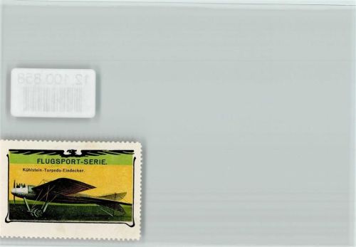Reklamemarke - Flugsport Serie - Kühlstein Torpedo Eindecker