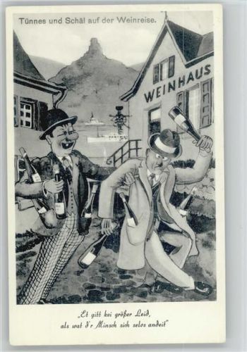 Humor - Tünnes und Schäl - Wein - 1953 AK