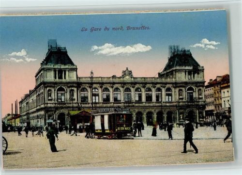 La Gare du Nord - Straßenbahn ca 1915 AK