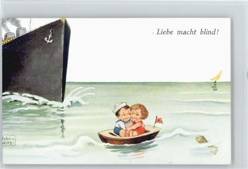Serie 8662-3 - Liebe macht blind - Kinder Poesie - Dampfer -