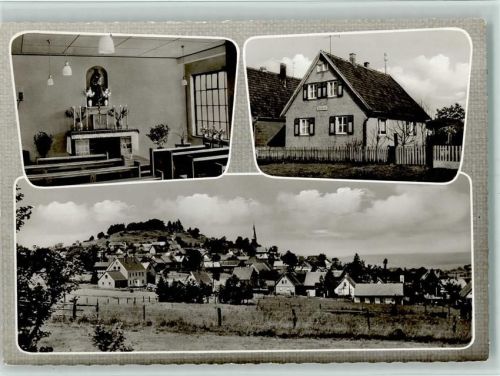 35327 W6314 Ulrichstein - Marienkapelle Innenaufnahme Pension Loos Gesamtansicht 3-Bildaufnahme